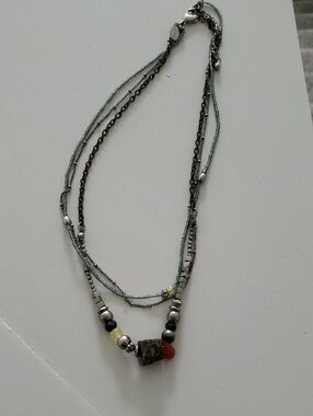 American Eagle Multi Strsnd Beaded Necklace